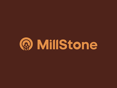 Millstone Logo branding bread flour flour logo identity logo mill