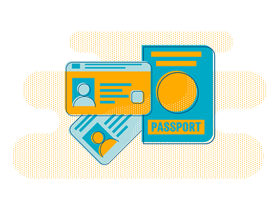 Infographic Elements Passport design dot illustration infographic kz outline passport simple