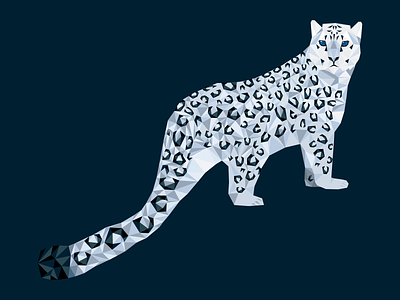 Ice Leopard animal ice leopard illustration leopard trigonometry
