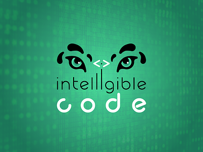 Logo for programmers - intelligible code code eyes ice leopard logo programmer