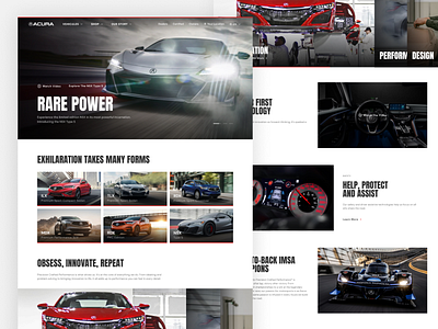 Acura Homepage Refresh acura automotive car daily ui design figma flat homepage landing page nsx semiflat ui ux