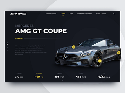 Mercedes AMG Concept amg concept daily ui dark design flat identity landing page mercedes semiflat ui ux web