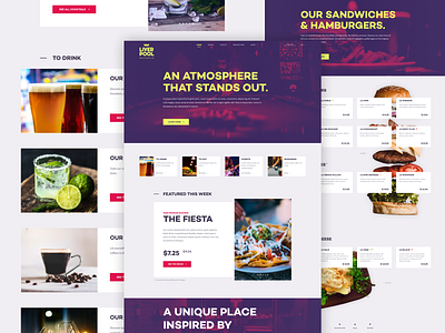 Liverpool Bar Redesign bar concept design drink drinks drinks menu eat flat hamburgers home page landing page liverpool menu minimal redesign sandwiches semiflat ui ux web