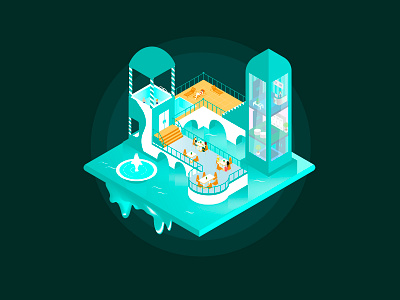 Isometric Summer Scene