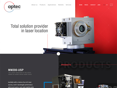 Template Laser Solution Provider applications laser markets products solution webdesign
