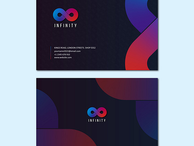 Clean Business Card for your Organization adobe illustrator artwork business card creative design digital illustration infinity logo visiting