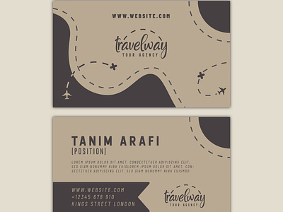 Travel Agency Business Card adobe illustrator agency arafi artwork business commitment cover envelope graphic design mail paper service tour travel