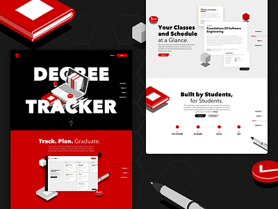 degree tracker website app branding design desktop illustration ui web web design