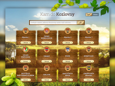 Kozlovna beer kozlovna webdesign