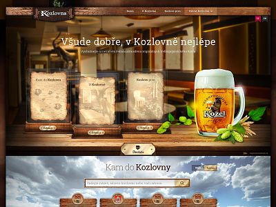 Kozlovna beer pubs webdesign