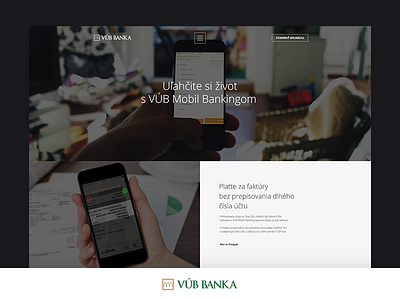 Microsite for VUB Bank | Mobile Banking