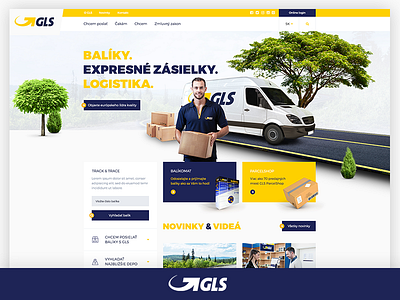 GLS Courier courier gls parcel service ui webdesign