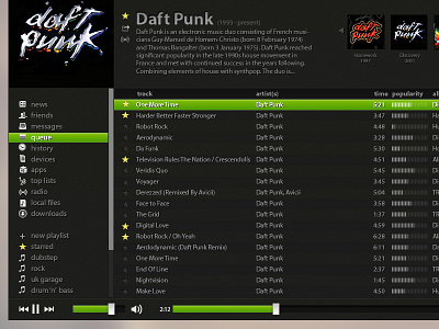 Spotify redesigned concept daft music punk redesign spotify