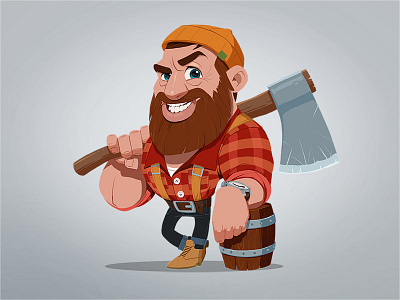 \\\\ art brew brewwery character characterdesign characters iamjoka illustration lumberjack