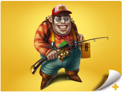 Full + Process Gif character facebook fishing game gif go fishing process tutorial