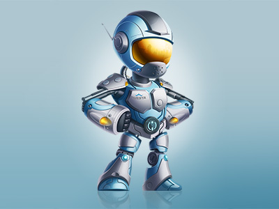 Robot two art characters illustration robot tutorial westa