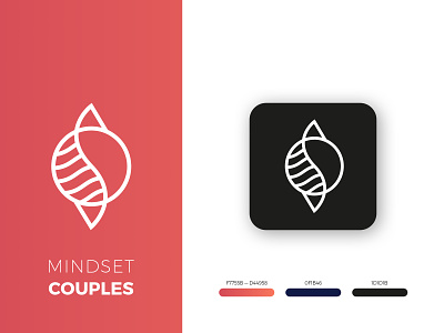 Logo for Mindset Couples app icon brand identity branding combination mark graphic design logo mark symbol vector
