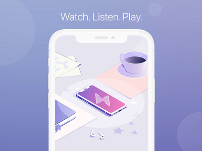 Watch. Listen. Play. actions adobe aftereffects animation app documents ios ipad iphone motion design motiongraphics productivity readdle transitions welcome screen