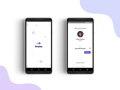 Payment App login logo pay payment purple sketch splash screen white