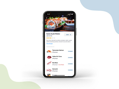 Food Details cook cooking cooking app customize food delivery food delivery app food delivery service fresh food fresh meat item details raw meat