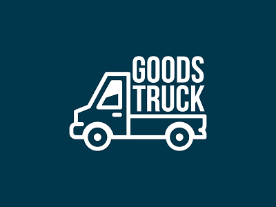 Truck Logo bebas black blue condensed font logo transport truck wheels