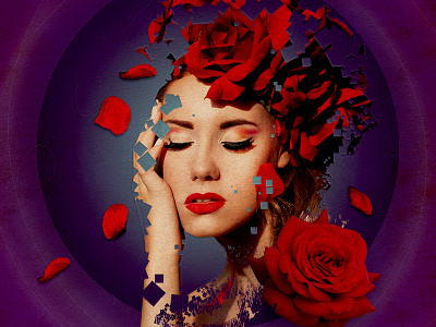 Rose Destruct photomanipulation photoshop