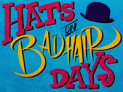 Thankful For Hats hand lettering lettering photoshop procreate texture type typography