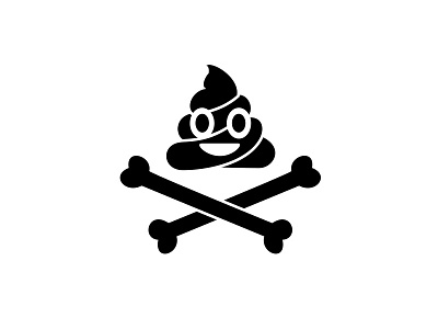 Poo & Crossbones emoji pirates poo