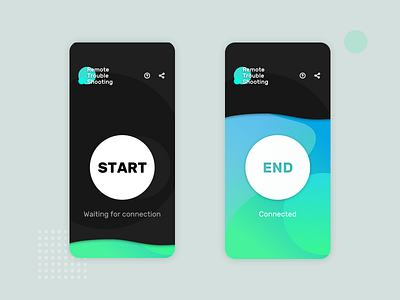 Remote Trouble Shooting App Concept android gradient mobile simple troubleshooting ux
