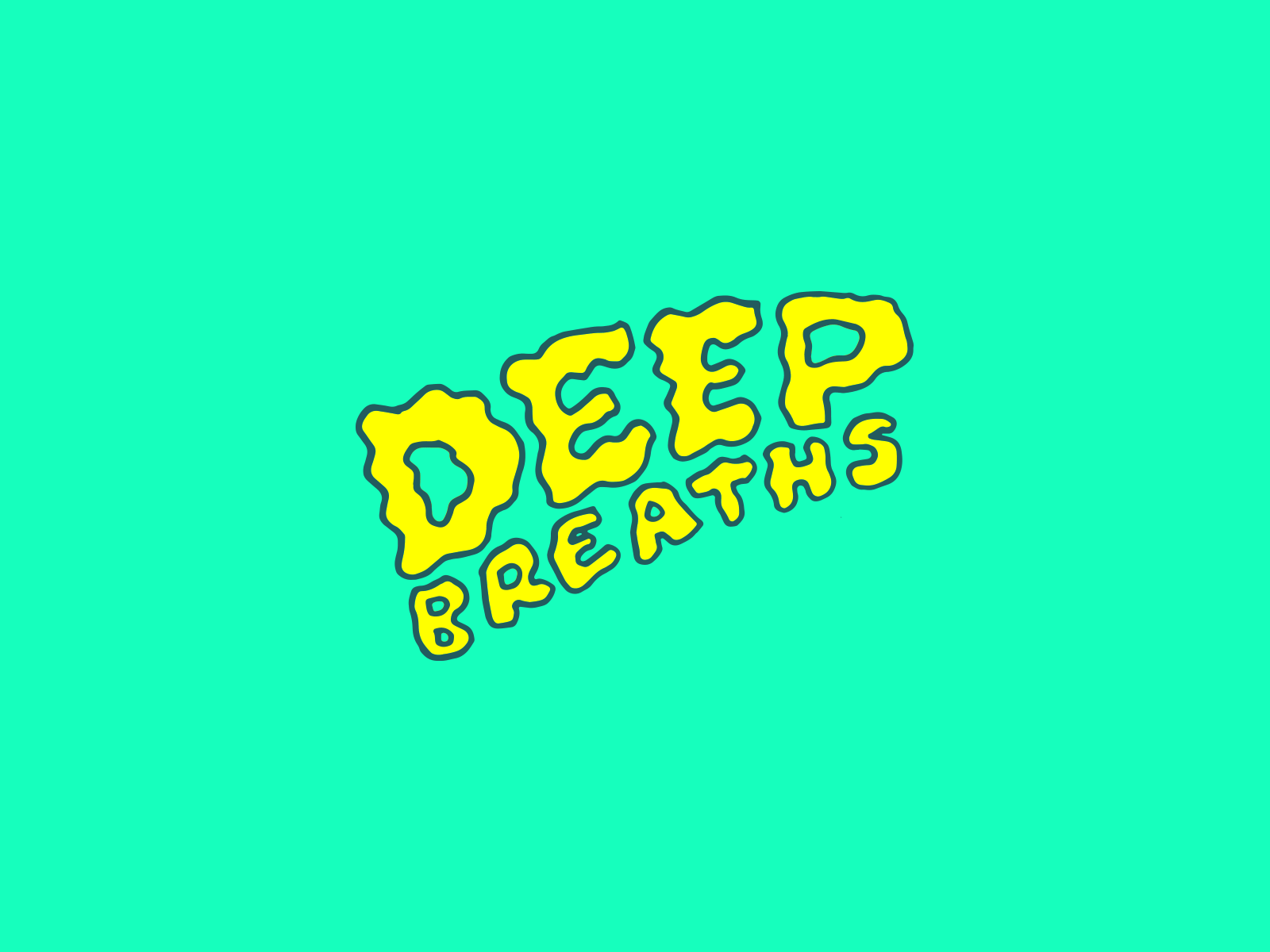 Deep Breaths animation bright handlettering lettering design neon colors