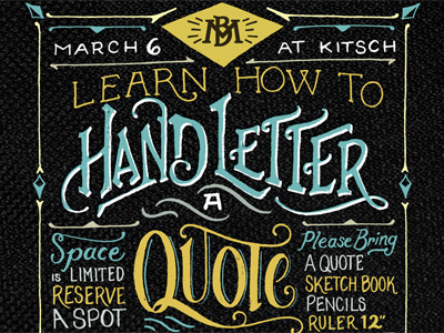 Local Hand Lettering Class