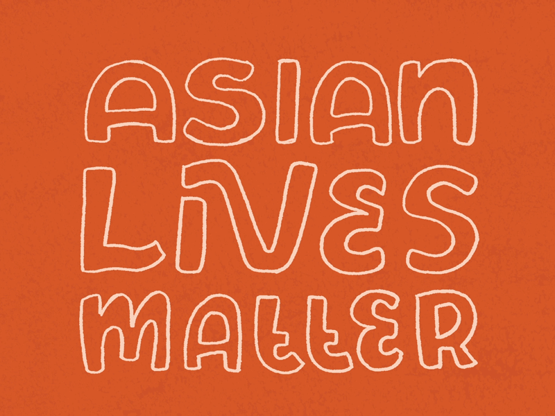 Asian Lives Matter animation lettering red
