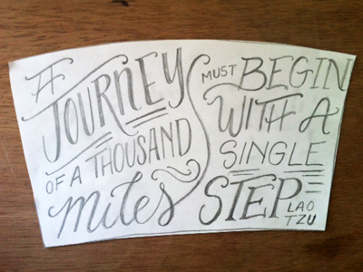 Coffee Mug Sketch 2 of 2 hand lettering pencil quote sketch
