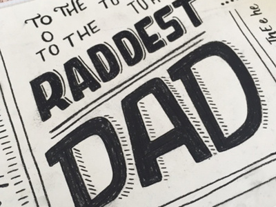 Dad Sketch charcoal dad fathers day lettering rad