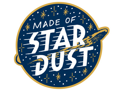 Stardust Patch Mockup lettering patch space