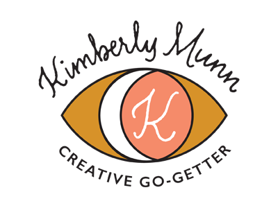 Kimberly Munn Logo branding eye illustration letterform logo moon