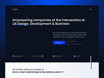 Codal — Website clean design lp ui ui elements ux visual web webdesign website