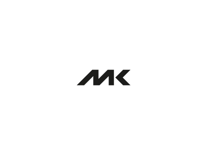 MK violinist – logo variants black clean dark letters light logo mk modern simple violinist white