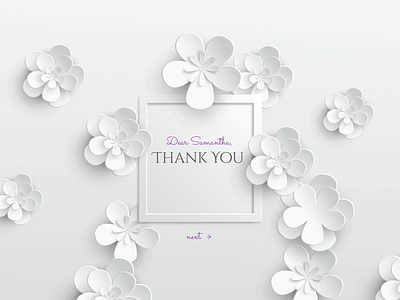 Interactive Greeting Card animation flowers greeting card interaction