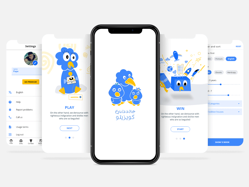 Educational App Onboarding animation android animation app apple card cart clean education illustration inspiration ios language logo material design minimal minimalist onboarding trend ui ux