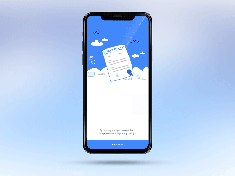 usage term and privacy policy concept android animal animation app apple card cart clean illustration inspiration ios logo minimal onboarding phone ui ux ux design vector white