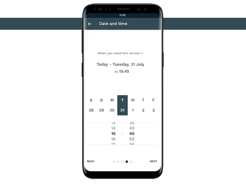 Fast Date and Time picker concept