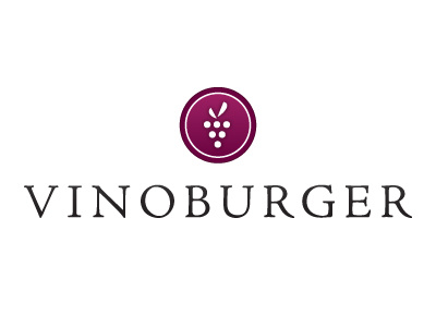 Vinoburger Identity food grapes jenson pro logo wine