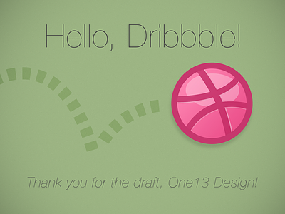 Hello! debut draft dribbble hello invite thanks