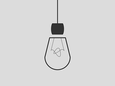 Lights Out bulb illustration illustrator mental block minimalism monochrome off photoshop
