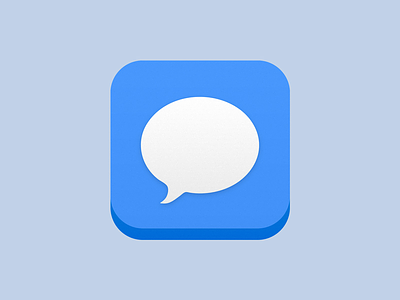iMessage App icon on iOS 7 - Concept apple blue concept design flat icon illustrator imessage ios ios 7