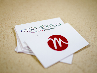 My Business Cards Have Arrived! brand business cards design logo minimalism red simple white