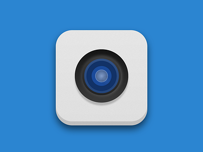 Camera icon on iOS 7 - Concept apple blue camera concept design flat icon illustrator ios ios 7