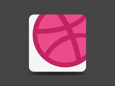 Dribbble Icon app dribbble flat icon illustrator minimal mobile photoshop wip