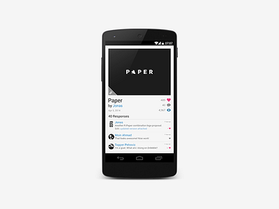 Dribbble on Android - Single Shot View